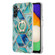Samsung Galaxy A14 5G Splicing Marble Flower IMD TPU Phone Case Ring Holder - Green