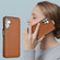 Samsung Galaxy A14 4G / A14 5G Leather Texture Full Coverage Phone Case - Brown