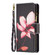 Samsung Galaxy A14 5G Colored Drawing Pattern Zipper Leather Phone Case - Lotus