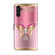 Samsung Galaxy A14 4G / 5G Crystal 3D Shockproof Protective Leather Phone Case - Pink Bottom Butterfly