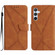 Samsung Galaxy A14 5G / A14 4G Stitching Embossed Leather Phone Case - Brown