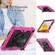 iPad 10th Gen 10.9 2022 Silicone + PC Full Body Protection Tablet Case - Black + Rose Red