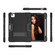 iPad Air 2022 / 2020 10.9 Contrast Color Robot Shockproof Silicon + PC Protective Case with Holder & Pen Slot - Black