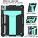 iPad Air 2022 / 2020 10.9 / iPad Pro 11 T-shaped Bracket Contrast Color Shockproof PC + Silicone Protective Case - Black+Mint Geen