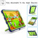 Contrast Color Shockproof Robot Silicone + PC Case with Wristband Holder iPad Air 2022 / 2020 10.9 - Navy Blue + Yellow-green