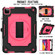 360 Degree Rotation Turntable Contrast Color Robot Shockproof Silicone + PC Protective Case with Holder iPad Air 2022 / 2020 10.9 / Pro 11 - 2020 - Black + Rose Red