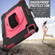 360 Degree Rotation Turntable Contrast Color Robot Shockproof Silicone + PC Protective Case with Holder iPad Air 2022 / 2020 10.9 / Pro 11 - 2020 - Black + Rose Red