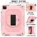 360 Degree Rotation Turntable Contrast Color Robot Shockproof Silicone + PC Protective Case with Holder iPad Air 2022 / 2020 10.9 / Pro 11 - 2020 - Rose Gold