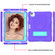Contrast Color Robot Shockproof Silicone + PC Protective Case with Holder iPad Air 2022 / 2020 10.9 inch - Purple Mint Green