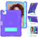 Contrast Color Robot Shockproof Silicone + PC Protective Case with Holder iPad Air 2022 / 2020 10.9 inch - Purple Mint Green