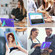 Contrast Color Robot Shockproof Silicone + PC Protective Case with Holder iPad Air 2022 / 2020 10.9 inch - Purple Mint Green