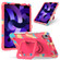 Contrast Color Shockproof Robot Silicone + PC Case with Wristband Holder iPad Air 2022 / 2020 10.9 - Camouflage + Rose Red