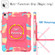 Contrast Color Shockproof Robot Silicone + PC Case with Wristband Holder iPad Air 2022 / 2020 10.9 - Camouflage + Rose Red