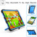 Contrast Color Shockproof Robot Silicone + PC Case with Wristband Holder iPad Air 2022 / 2020 10.9 - Black + Blue