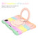 iPad Pro 11 2020/Pro 11 2018/Air 2020/Air 2022 Silicone + PC Full Body Protection Tablet Case With Holder & Strap - Colorful Rose Gold