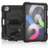 Shockproof Colorful Silicone + PC Protective Case with Holder & Shoulder Strap & Hand Strap & Pen Slot iPad Air 2022 / 2020 10.9 - Black