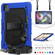 Shockproof Colorful Silicone + PC Protective Case with Holder & Shoulder Strap & Hand Strap & Pen Slot iPad Air 2022 / 2020 10.9 - Blue
