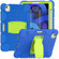 3-Layer PC + Silicone Shockproof Tablet Case with Holder iPad Air 2020 / 2022 10.9 / Pro 11 2022 / 2021 / 2020 / 2018 - Blue+Lime