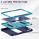 3-Layer PC + Silicone Shockproof Tablet Case with Holder iPad Air 2020 / 2022 10.9 / Pro 11 2022 / 2021 / 2020 / 2018 - NavyBlue+Blue