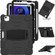 3-Layer PC + Silicone Shockproof Tablet Case with Holder iPad Air 2020 / 2022 10.9 / Pro 11 2022 / 2021 / 2020 / 2018 - Black+Black