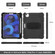 3-Layer PC + Silicone Shockproof Tablet Case with Holder iPad Air 2020 / 2022 10.9 / Pro 11 2022 / 2021 / 2020 / 2018 - Black+Black