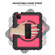 iPad Air 2022 / 2020 10.9 360 Degree Rotation PC + Silicone Shockproof Combination Case with Holder & Hand Grip Strap & Neck Strap & Pen Slot Holder - Black+Hot Pink