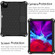 iPad Air 2022 / 2020 10.9 Honeycomb Design EVA + PC Material Four Corner Anti Falling Flat Protective Shell with Strap - Black+Black