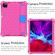 iPad Air 2022 / 2020 10.9 Honeycomb Design EVA + PC Material Four Corner Anti Falling Flat Protective Shell with Strap - Rose Red+Blue