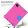 iPad Air 2022 / 2020 10.9 Honeycomb Design EVA + PC Material Four Corner Anti Falling Flat Protective Shell with Strap - Rose Red+Blue