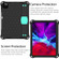 iPad Air 2022 / 2020 10.9 Honeycomb Design EVA + PC Material Four Corner Anti Falling Flat Protective Shell with Strap - Black+Mint Green
