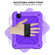 iPad Air 2022 / 2020 10.9 / Air 2022 Shockproof PC + Silicone Combination Case with Holder & Hand Strap & Shoulder Strap - Purple + Purple