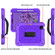 iPad Air 2022 / 2020 10.9 / Air 2022 Shockproof PC + Silicone Combination Case with Holder & Hand Strap & Shoulder Strap - Purple + Purple