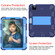 iPad Air 2022 / 2020 10.9 Shockproof Two-Color Silicone Protective Case with Holder - Navy Blue + Blue