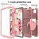 iPad Air 2022 / 2020 10.9 Shockproof Two-Color Silicone Protective Case with Holder - Rose Gold + Rose Gold