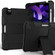 iPad Air 2022 / 2020 10.9 Shockproof Two-Color Silicone Protective Case with Holder - Black+Black