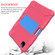 iPad Air 2022 / 2020 10.9 Shockproof Two-Color Silicone Protective Case with Holder - Rose Red + Blue