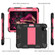iPad Air 2022 / 2020 10.9 Shockproof Two-Color Silicone Protective Case with Holder - Black + Rose Red