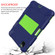 iPad Air 2022 / 2020 10.9 Shockproof Two-Color Silicone Protective Case with Holder - Navy Blue + Green