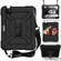 iPad Air 2022 / 2020 10.9 / Air 2022 Shockproof PC + Silicone Combination Case with Holder & Hand Strap & Shoulder Strap - Black + Black