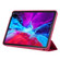 3-fold Horizontal Flip Smart Leather Case with Sleep / Wake-up Function & Holder iPad Air 2022 / 2020 10.9 - Rose Red