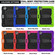 iPad Air 2022 / 2020 10.9 Shockproof Black Silica Gel + Colorful PC Protective Case - Black+Hot Pink