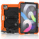 iPad Air 2022 / 2020 10.9 Shockproof Black Silica Gel + Colorful PC Protective Case - Orange