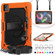 iPad Air 2022 / 2020 10.9 Shockproof Black Silica Gel + Colorful PC Protective Case - Orange