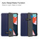 iPad Air 2022 / 2020 10.9 Custer Texture Horizontal Flip Leather Case with Three-folding Holder & Sleep / Wake-up Function - Dark Blue