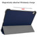 iPad Air 2022 / 2020 10.9 Custer Texture Horizontal Flip Leather Case with Three-folding Holder & Sleep / Wake-up Function - Dark Blue
