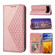 Google Pixel 6 Pro Cubic Grid Calf Texture Magnetic Closure Leather Phone Case - Rose Gold