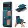Google Pixel 6 Pro JEEHOOD RFID Blocking Anti-Theft Wallet Phone Case - Blue