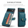 Google Pixel 6 Pro JEEHOOD RFID Blocking Anti-Theft Wallet Phone Case - Blue