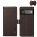 Google Pixel 6 Pro KHAZNEH Side-Magnetic Litchi Genuine Leather RFID Case - Brown