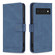 Google Pixel 6 Pro Magnetic Clasp RFID Blocking Anti-Theft Leather Case with Holder & Card Slots & Wallet - Blue